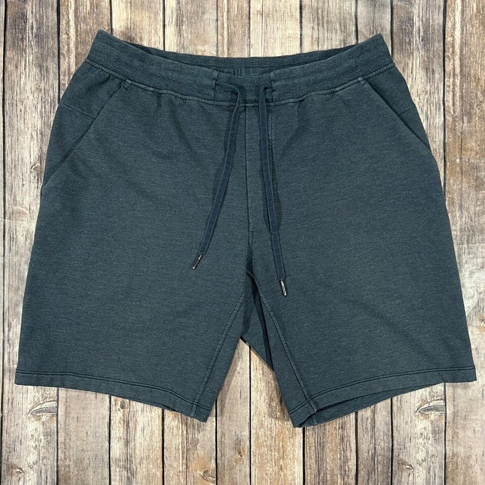 Lululemon City Sweat Shorts XL Mens 9.5" Blue Drawstring Performance M7A74S